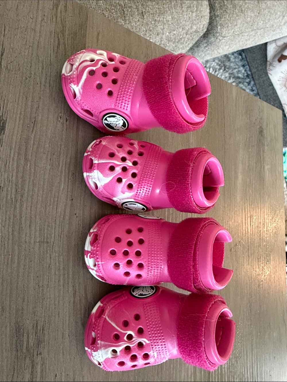 Crocs Pink Foam Clogs with Strap